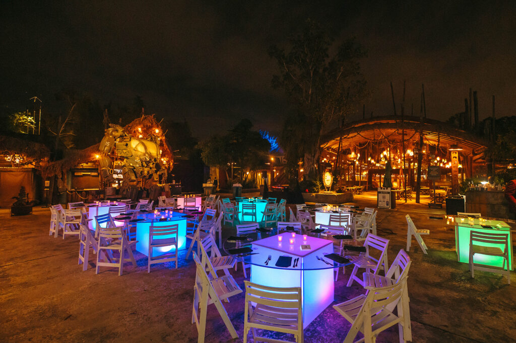Wedding Reception Tables in Walt Disney World's Pandora for Disney Wedding