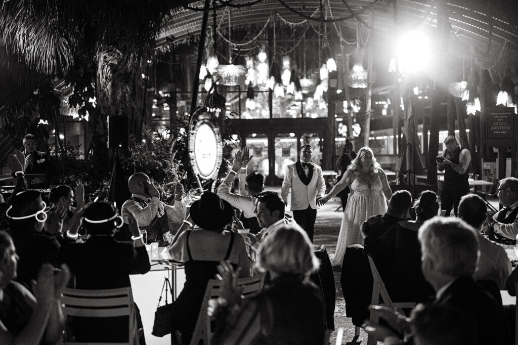 Bride and Groom at Ceremony in Walt Disney World's Pandora for Disney Wedding